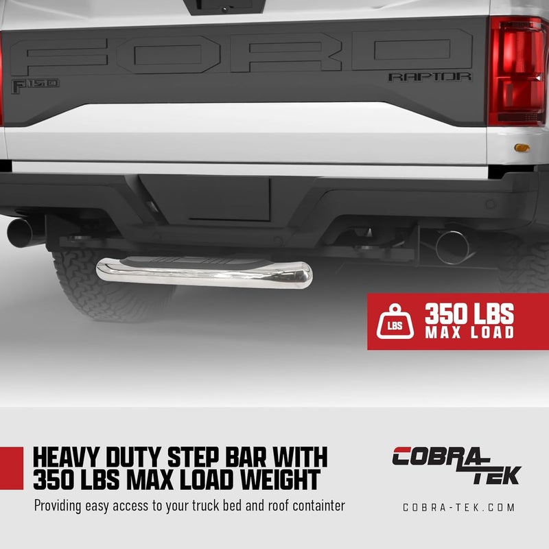 Cobra-Tek Polished Premium 28" Hitch Step Class III & Class IV 2 inch Htich Receiver with Hitch Pin & Hitch - Image 2